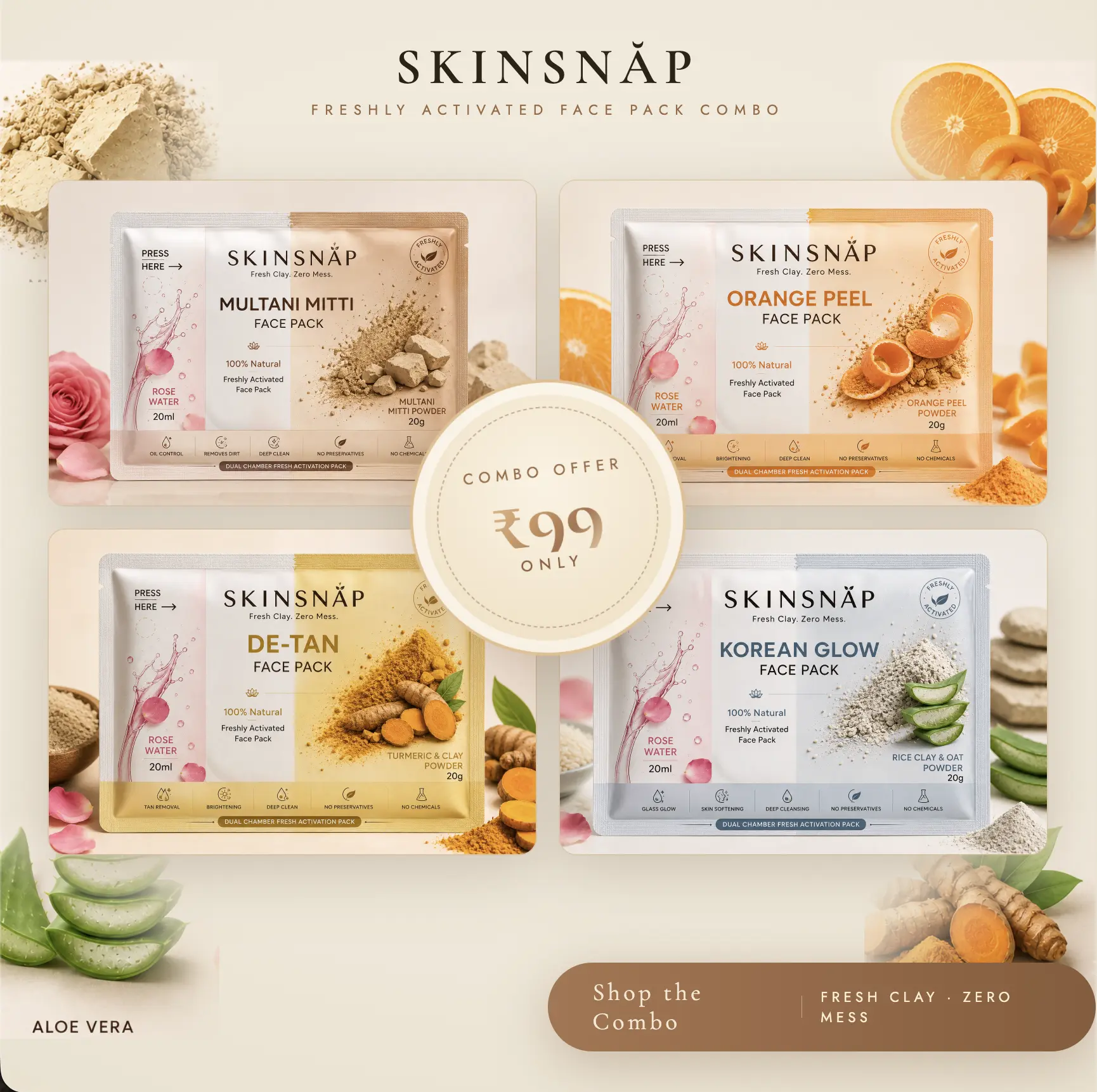 4-in-1 Face Pack Combo
